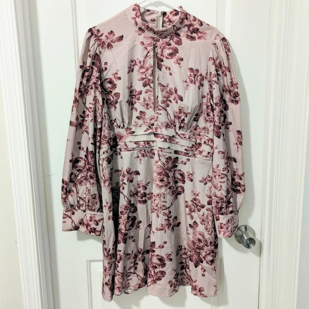Women's Size XL Floral Print Pink Dress